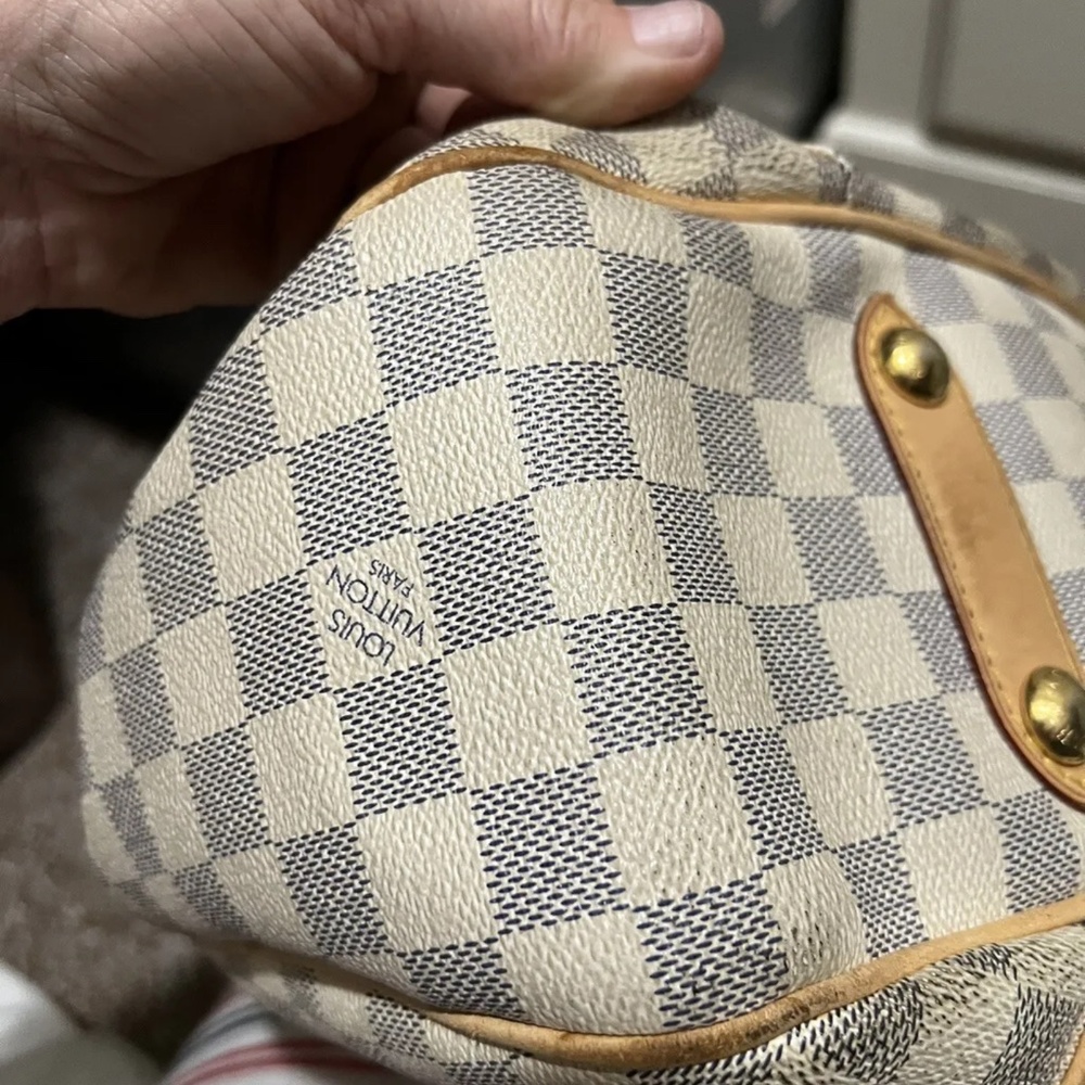 Authentic Louis Vuitton Galleria PM leather hobo DAMIER AZUR handbag - Picture 7 of 13